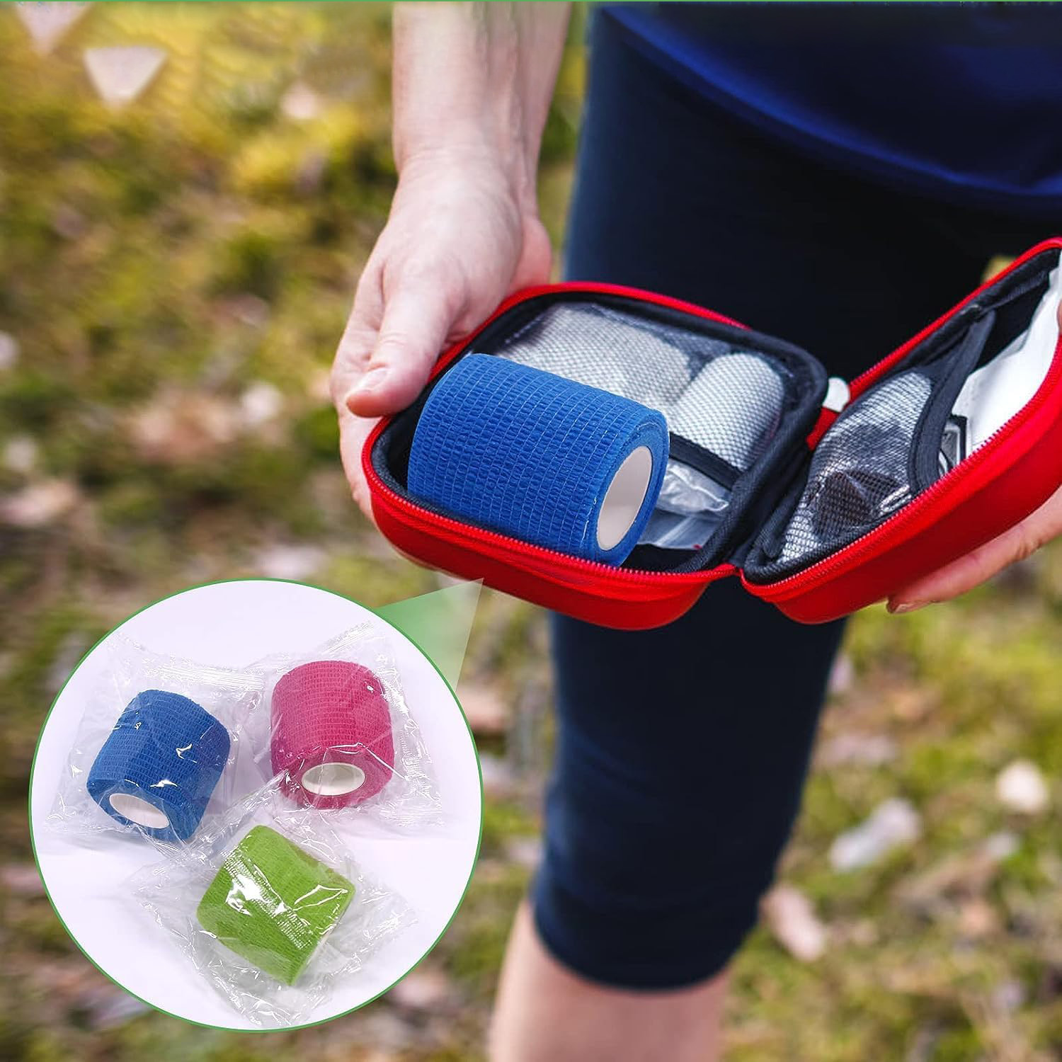 Kutija prve pomoći bez lateksa, fleksibilni kohezivni zavoj